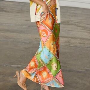 Never Fully Dressed Soller Dorris Colorful Patchwork Maxi Skirt